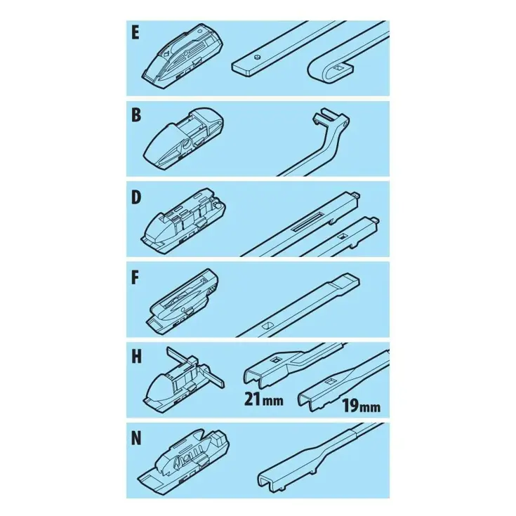 Voorruitenwisserblad 38 cm