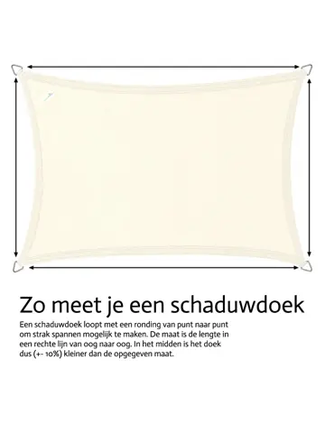 Schaduwdoek vierkant - 2.5x2.5m