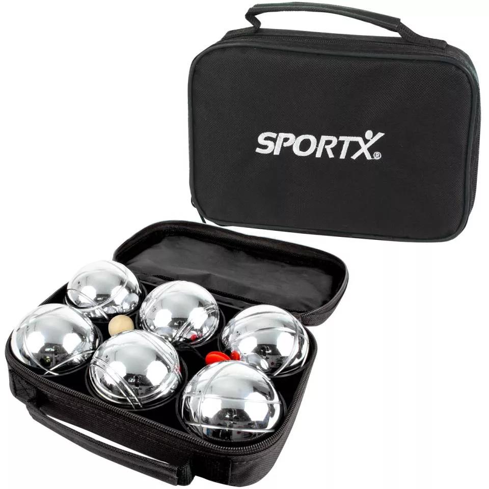 Kleine jeu de boules sets met 8 gekleurde ballen in draagtas - jeu de