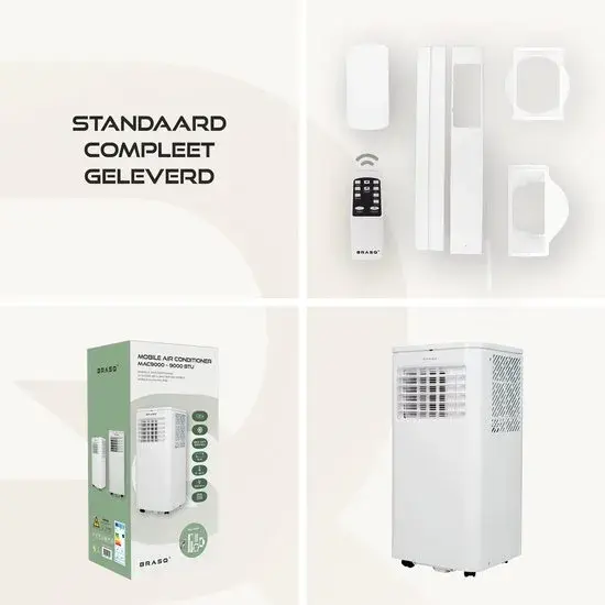 Mobiele airco met afstandsbediening -  9000 BTU