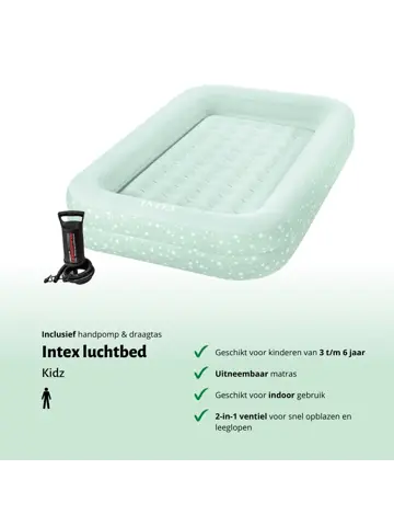 Luchtbed - Intex Kidz - 1P - 107x168 + Pomp