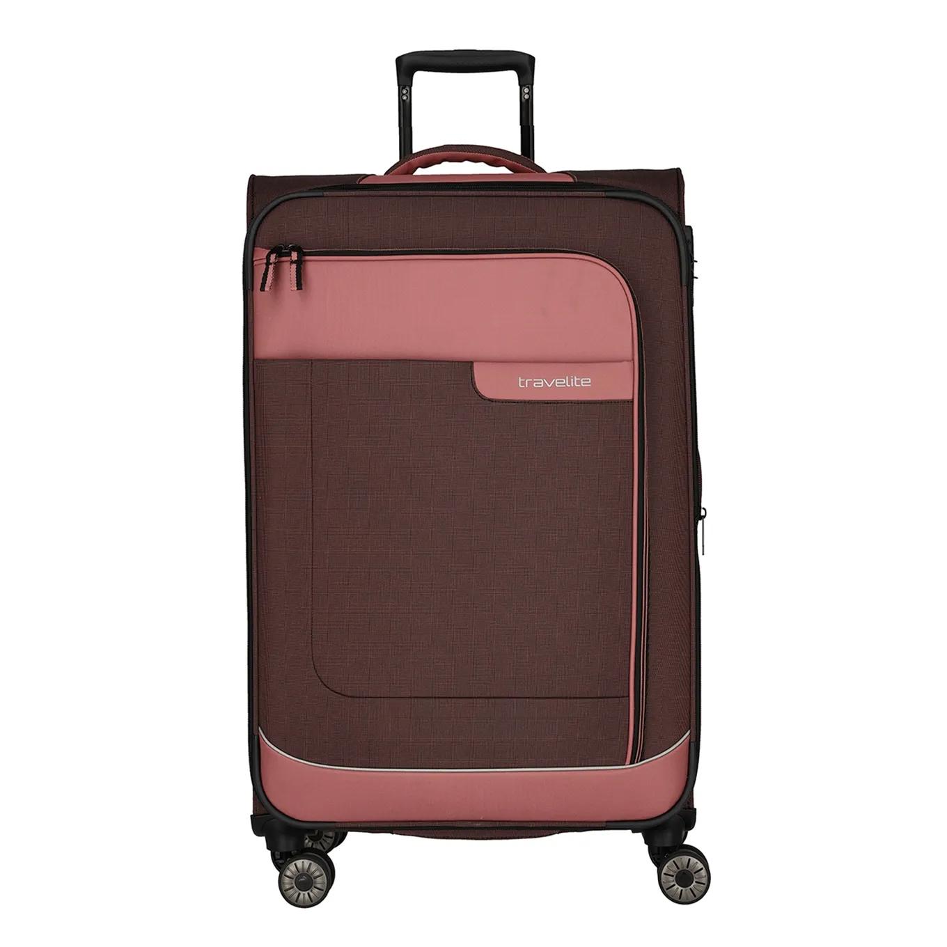 Travelite  4 wheel trolley l expandable Roze  Roze main product image