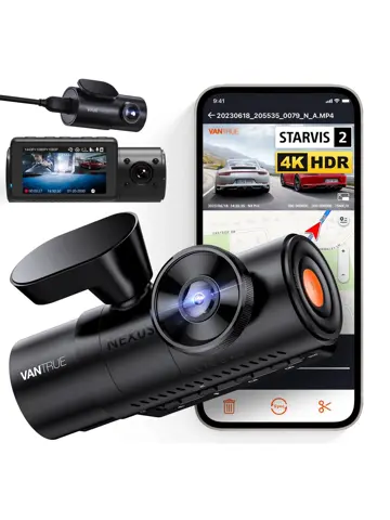 N4 Pro Triple 3CH 4K Wifi GPS dashcam