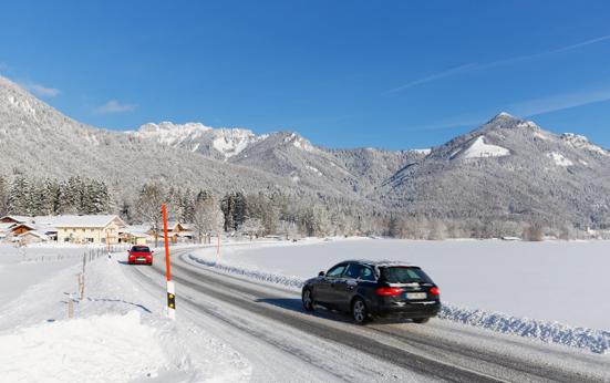 Wintersportdrukte van en naar de Alpen