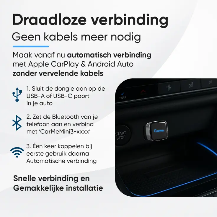 Mini 2-in-1 CarPlay & Android Auto Dongle V3