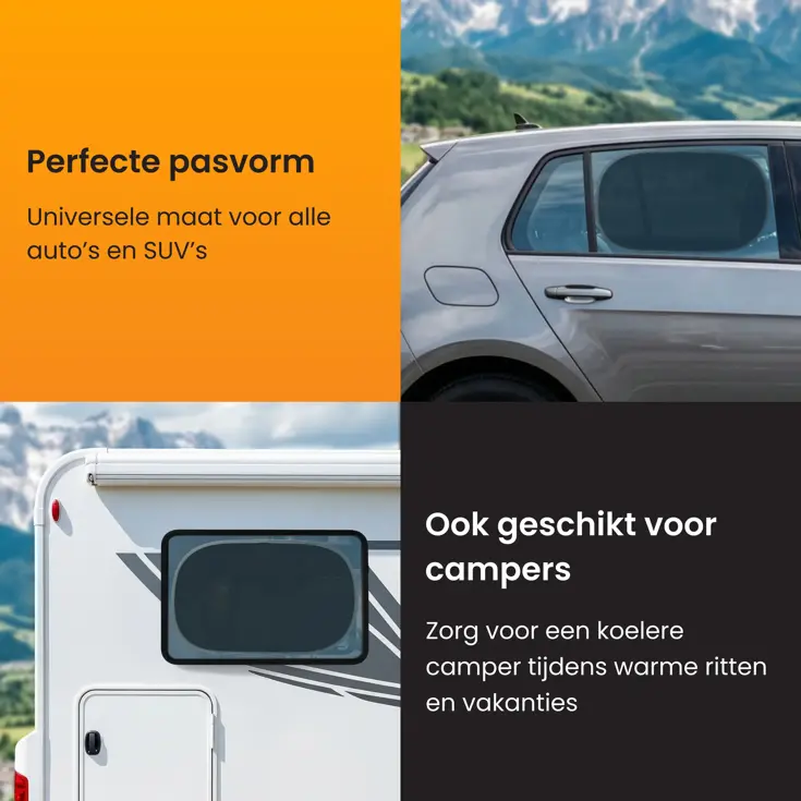 Zonnescherm Auto Zijruit - Set van 2