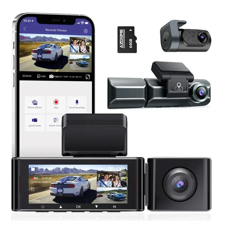 M550 Pro 3CH 4K Wifi GPS 64gb dashcam