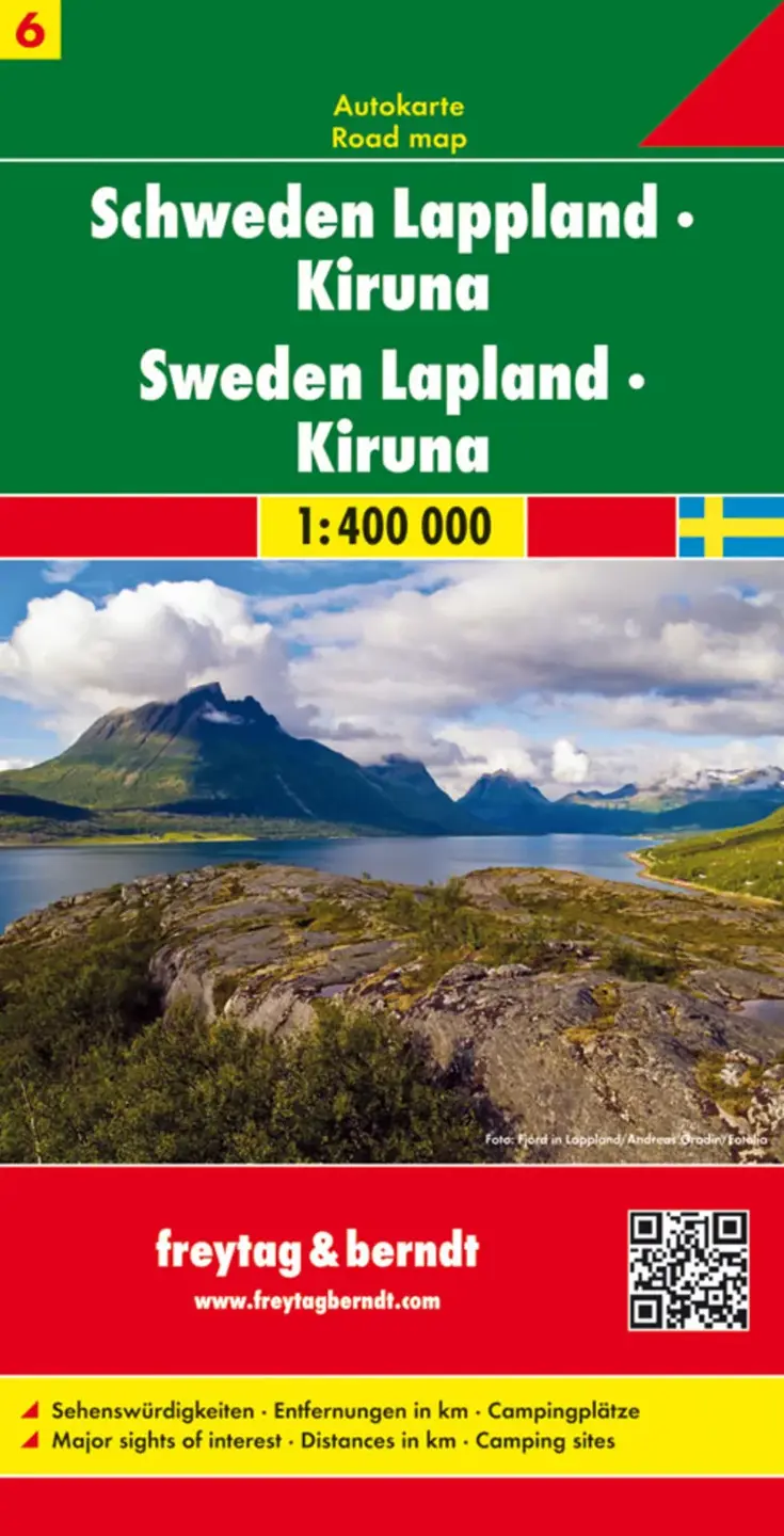 Wegenkaart Zweden 6 Lapland