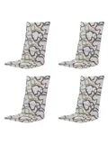 Blaze - Kussen hoge rug - Set van 4
