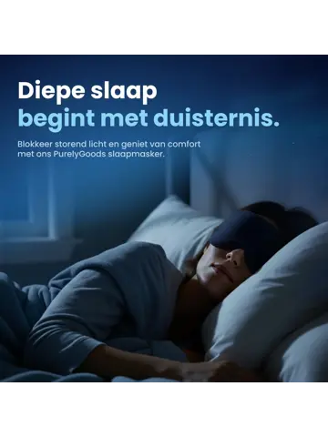 Slaapmasker Katoen - Donkerblauw - PurelyGoods