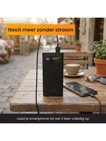 Powerbank 10000 mAh - Snellader & LED Dispay