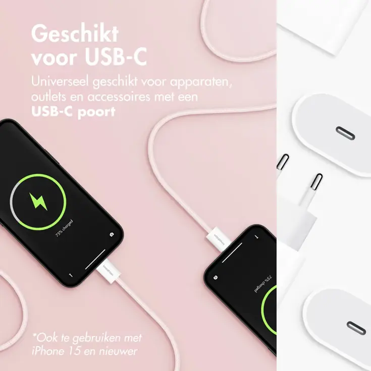 imoshion USB-C naar USB-C kabel 2 meter