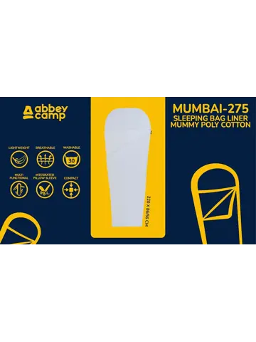 Lakenzak - Slaapzak liner Mummie - 220 x 86/56 cm