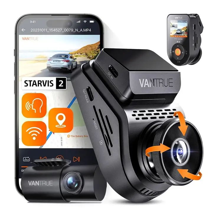 S1 Pro Dual 2.7K Wifi GPS dashcam