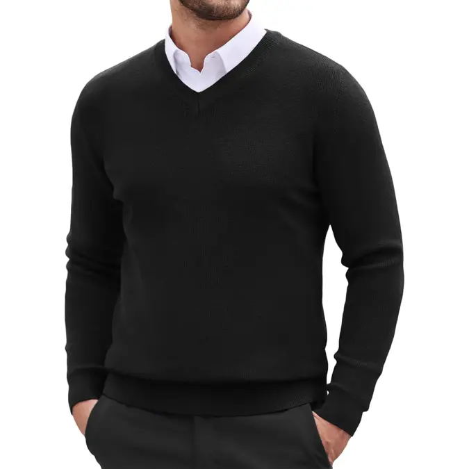 Heren Mock Pullover Cappuccino Italia