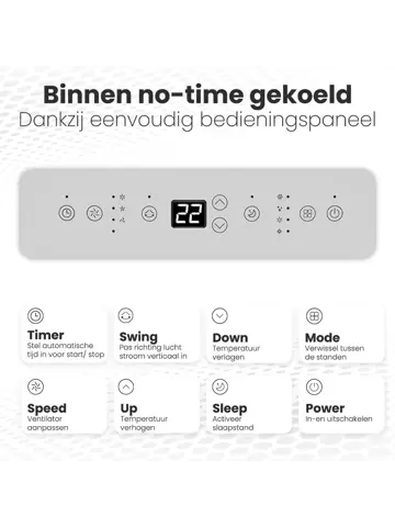 Mobiele Airco – 12.000 BTU