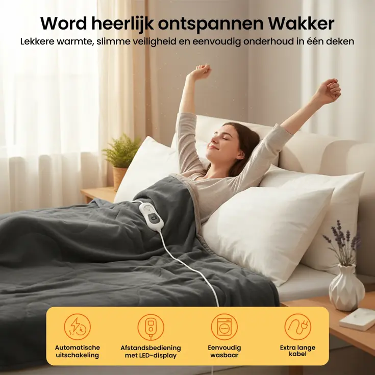 Elektrische Fleece Deken - 160x120cm