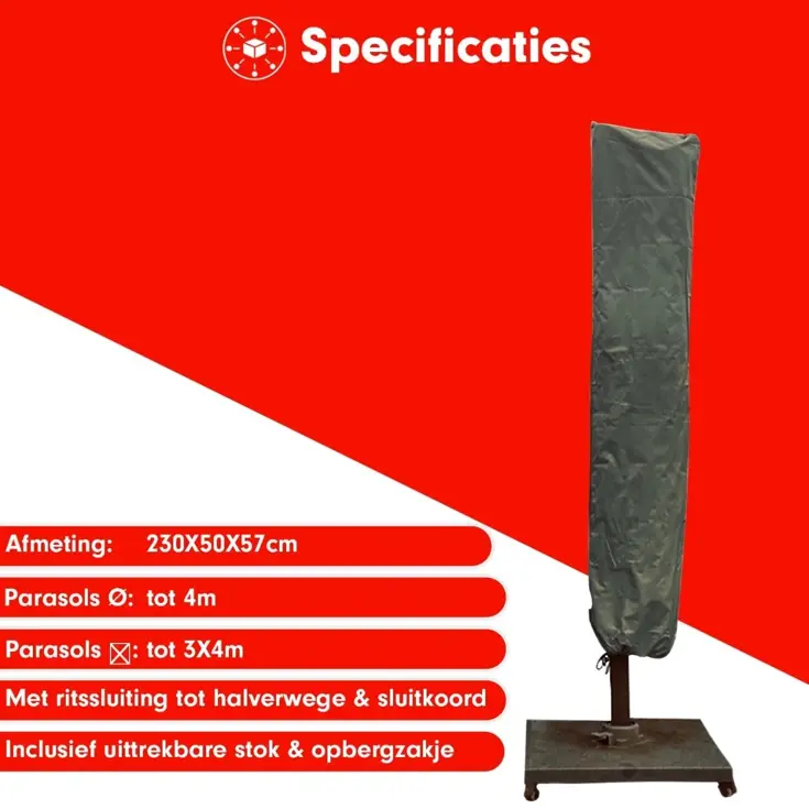 Zweefparasol hoes 230x50x57 cm - Diamond