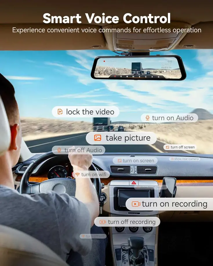 G850 Pro 4K Wifi GPS 64gb Mirror dashcam