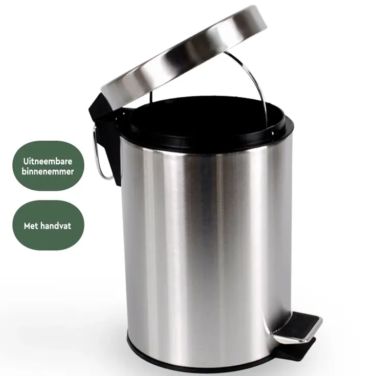 Pedaalemmer 20L – RVS Afvalbak