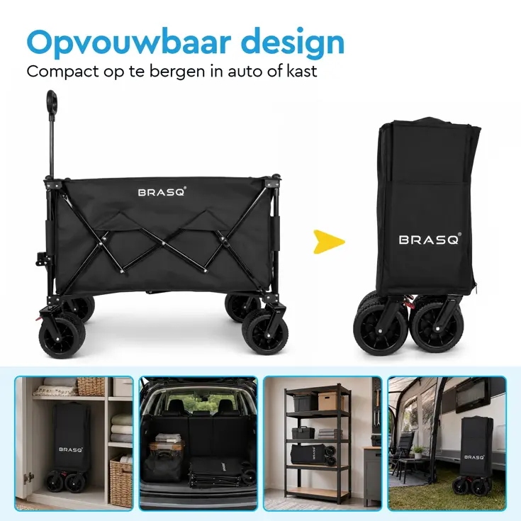 Opvouwbare Bolderkar - 165L - 100kg
