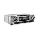 1-DIN Retro DAB+ Autoradio Chroom Bluetooth