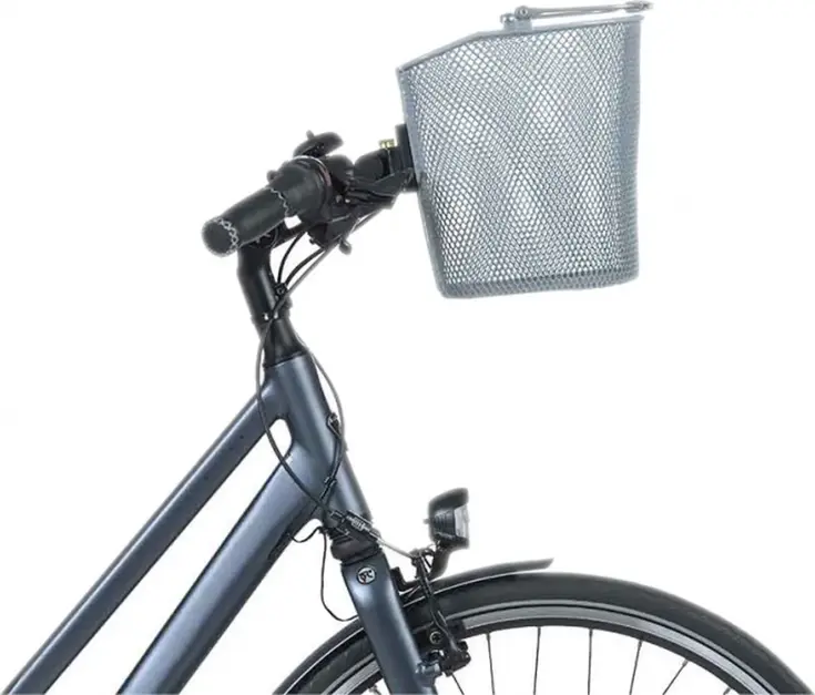 Basil Fietsmand Bold Front FM - zilver