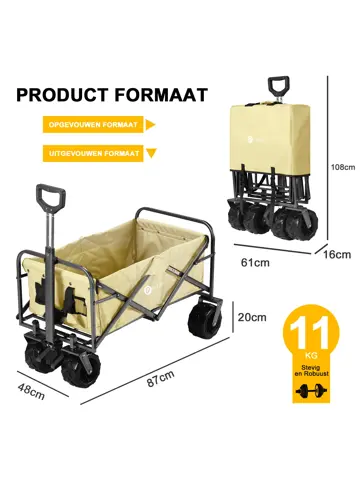 Packaway Opvouwbare Bolderkar 80KG