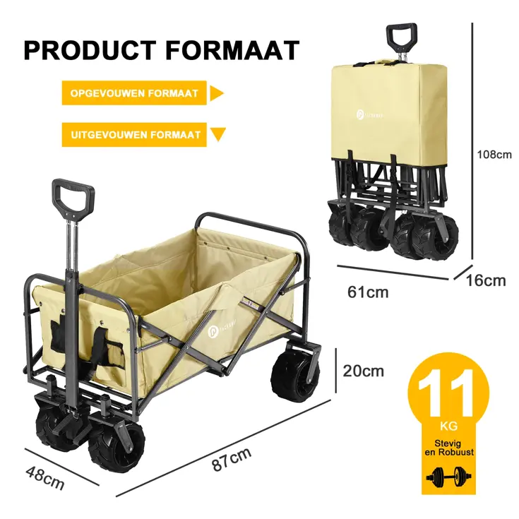 Packaway Opvouwbare Bolderkar 80KG