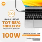 Drivv. USB-C naar USB-C Kabel 2 Meter