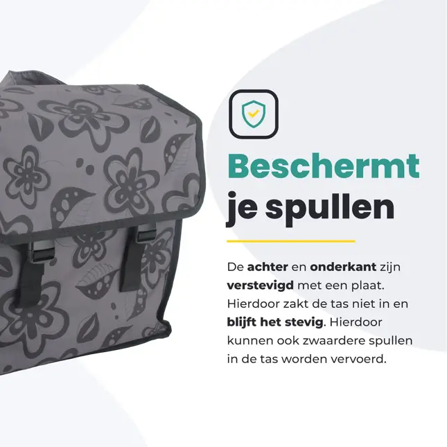 Voltano voorgevormde fietstas Floral Fusion