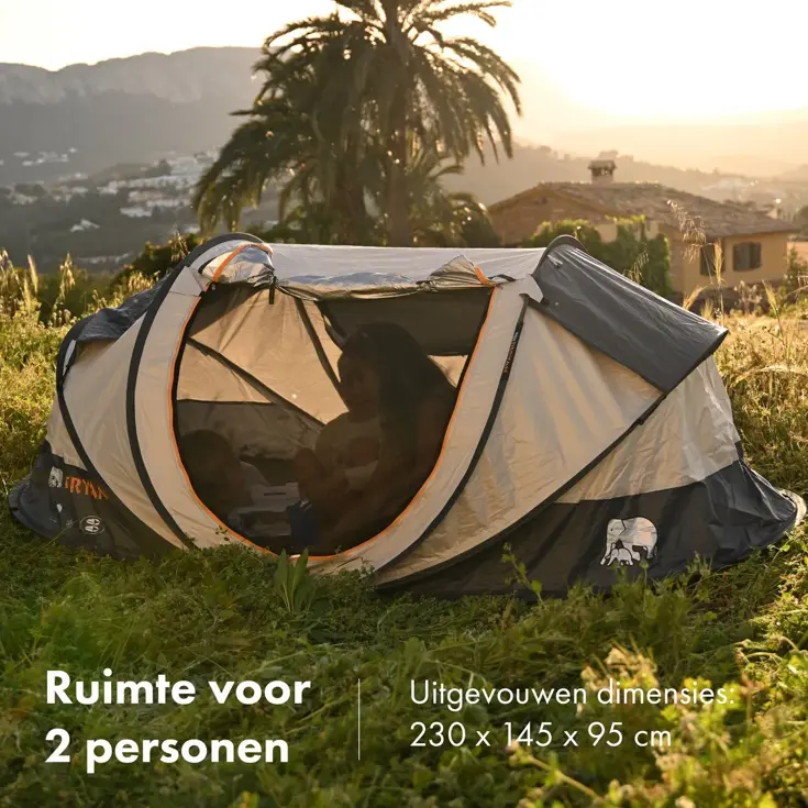 Luxe Cocoon Pop Up Tent - 2 Persoons - 2000MM