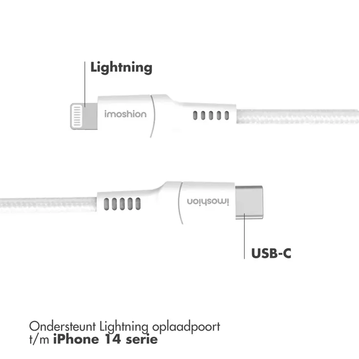 imoshion Lightning naar USB-C kabel 0,5 meter