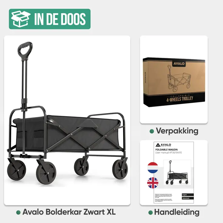 Bolderkar Opvouwbaar XL