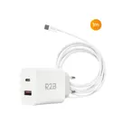 R2B USB-C Kabel 1m met USB-A & USB-C Adapter