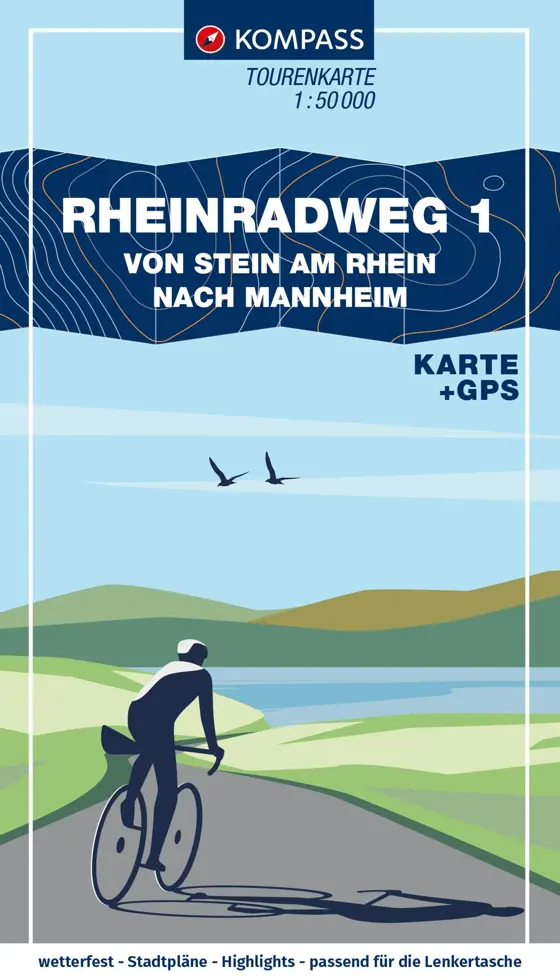 Fietskaart FTK 7008 Rheinradweg dl 1