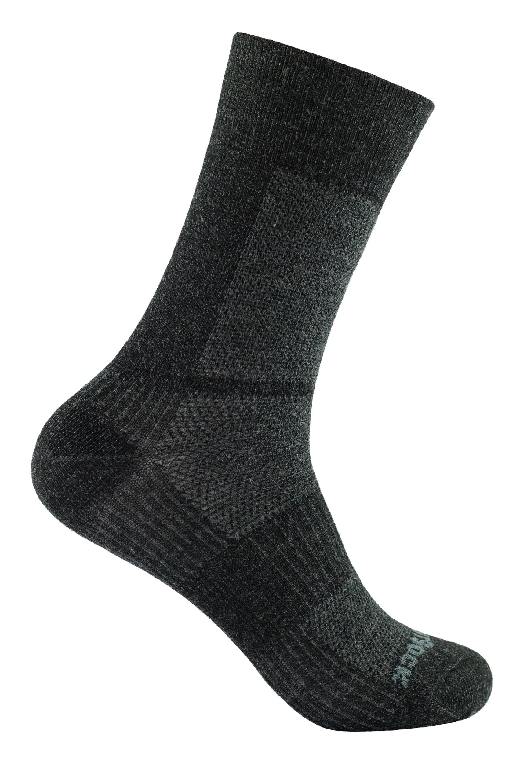 Wrightsock  Coolmesh Merino Crew  sokken  Donkergrijs  Licht Grijs