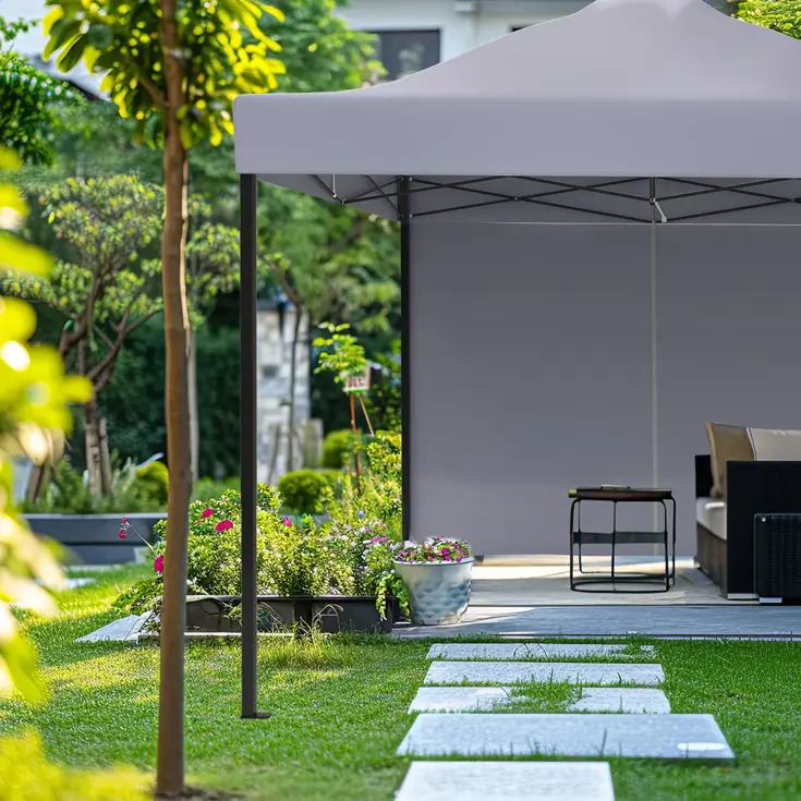 Partytent met Zijwanden – 3x3 m – Donkergrijs