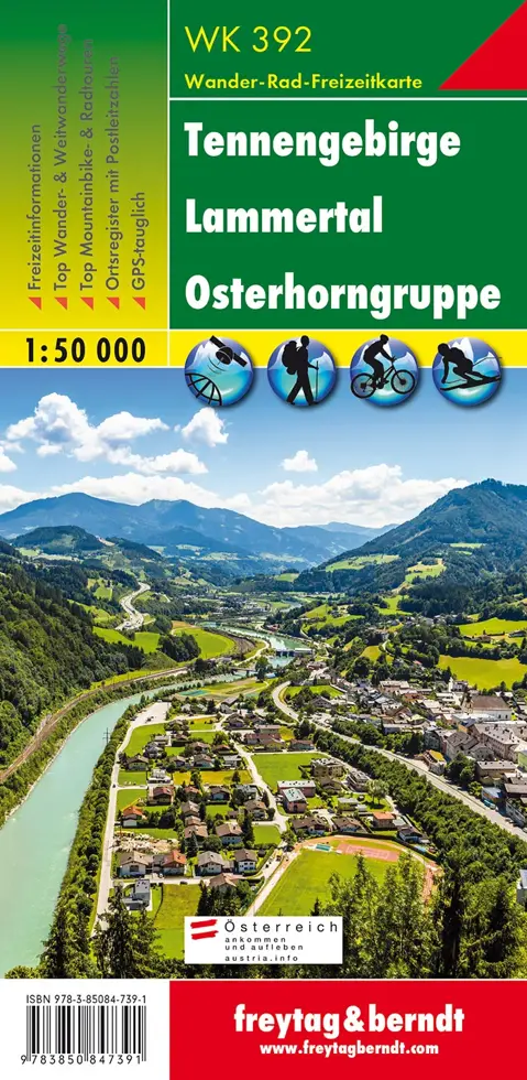 Wandelkaart WK392 Tennengebirge