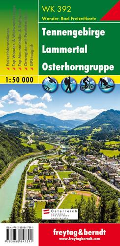 Wandelkaart WK392 Tennengebirge