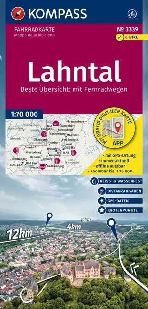 Fietskaart FK 3339 Lahntal