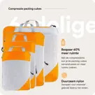 Compressie Packing Cubes – 6 stuks – Oranje