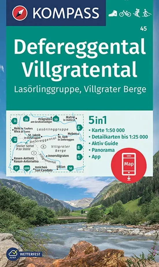 Wandelkaart WK45 Defereggental