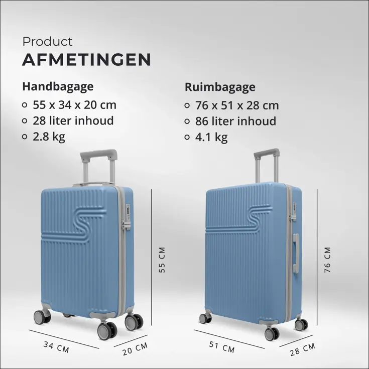 Kofferset 2-delig  55/76 cm - 114L