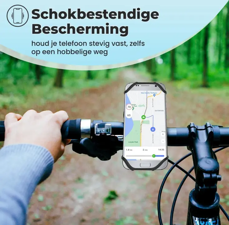 Telefoonhouder Fiets – Universeel & 360° Draaibaar