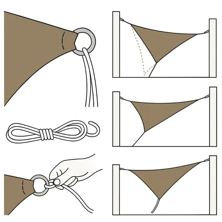 Schaduwdoek driehoekig 3x3x3 m - UV werend