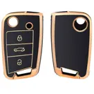 TPU Sleutelhoesje voor Volkswagen goud B3
