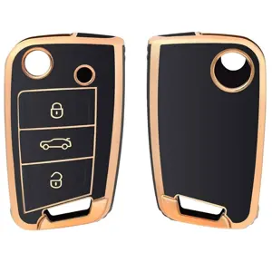 TPU Sleutelhoesje voor Volkswagen goud B3