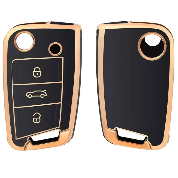 TPU Sleutelhoesje voor Volkswagen goud B3