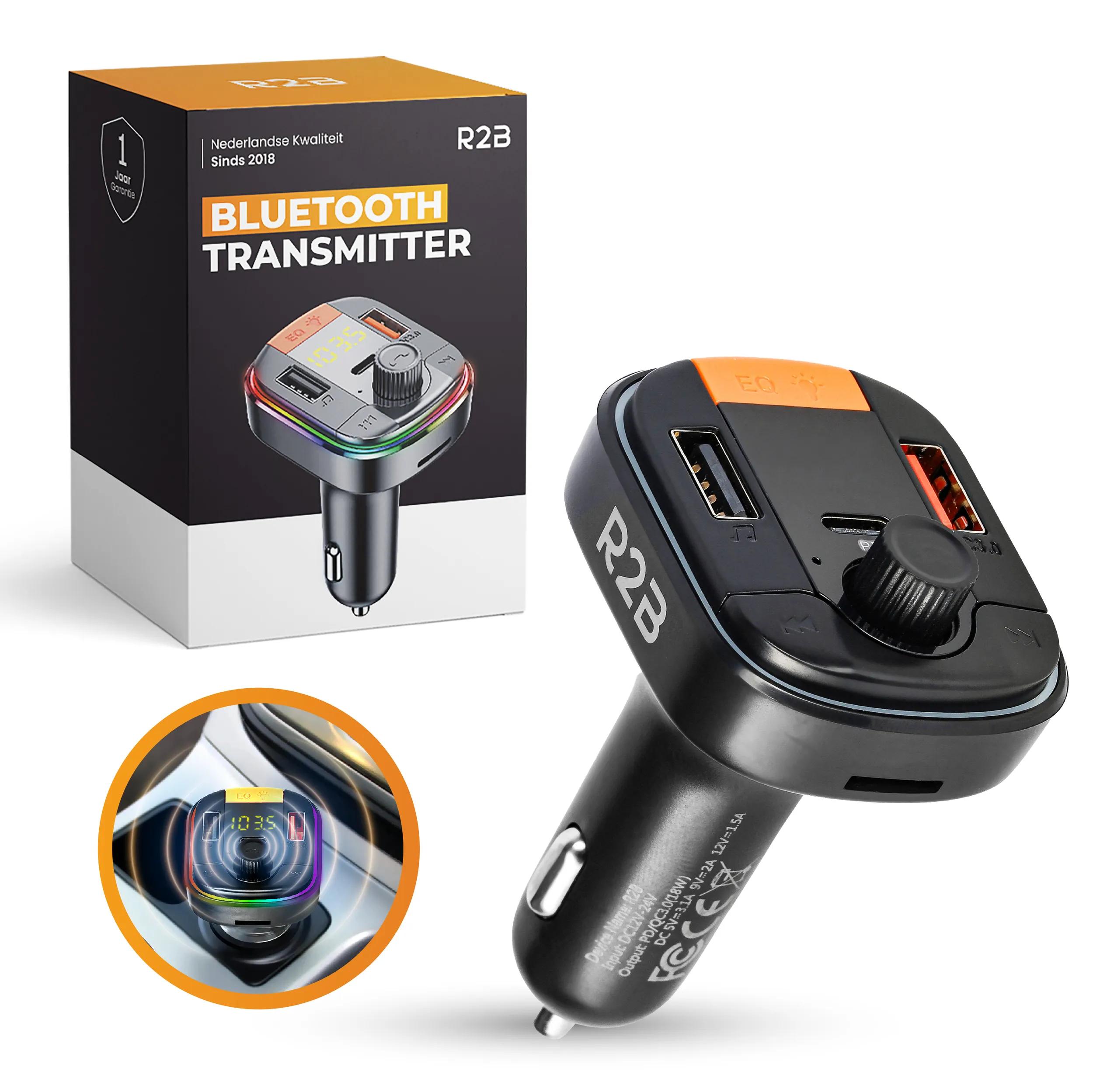 R2B  Bluetooth FM Transmitter Auto  Carkit  Zwart main product image